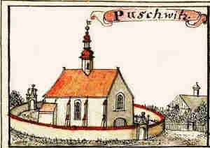 Puschwitz - Kościół, widok ogólny